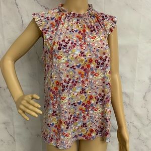 Adrianna Papell Ruffled Cap Sleeve Blouse